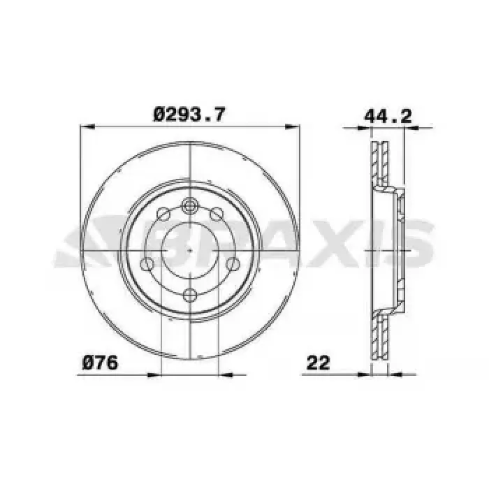 Arka Fren Aynasi Havali Transporter T5 1,9TDI 2,0 2,5TDI 04 / 03> Multivan V 04 / 03> | BRAXIS AE0205 | OEM 7E0615601D 7E0615601D 7H0615601B 7H0615601B