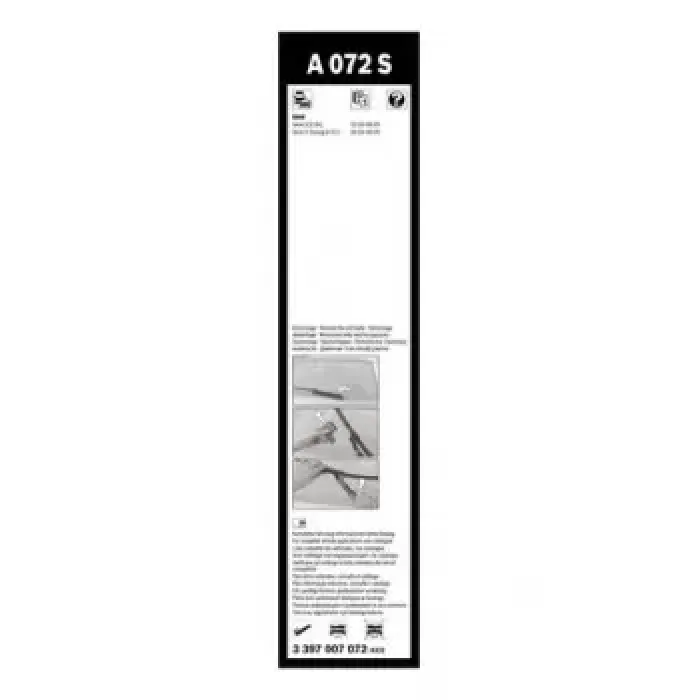 Silecek Supurgesi Aerotwin 600 / 475MM A072S Bmw 3 Series 04 99 3 Seri 05 99 | BOSCH 3397007072 | OEM 0405167 0405167 7118216 7118223 7118216 7118223