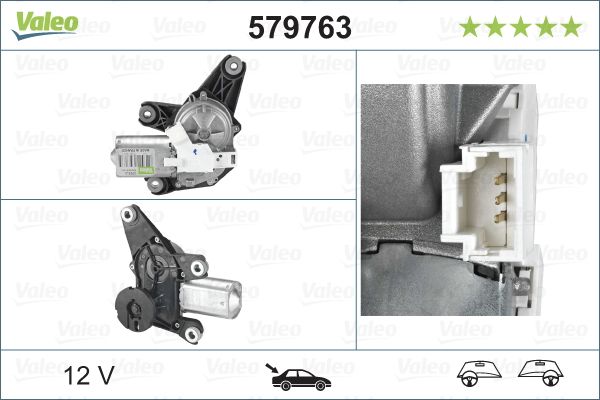 Silecek Motoru Laguna II (01> 05) Arka | VALEO 579763 | OEM 8200001893