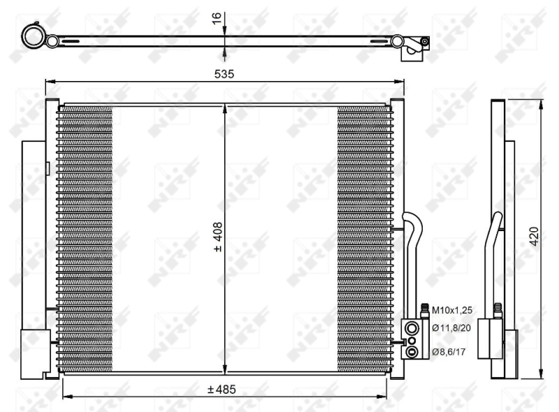Klima Radyatoru Meriva B | NRF 350053 | OEM 13331005 13331005 1850154 1850154
