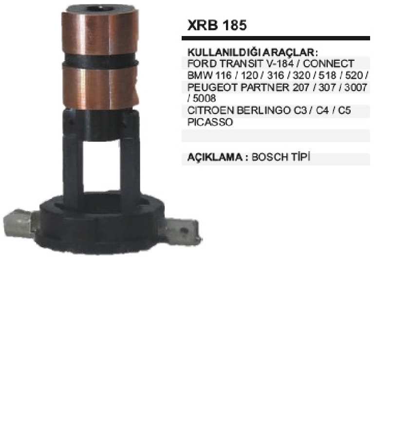 Rotor Bakırı Bosch Tipi BMW 116-120-316-320-518-520, Peugeot Partner 207-307-3007-5008, Citroen Berlin | OEM XRB185