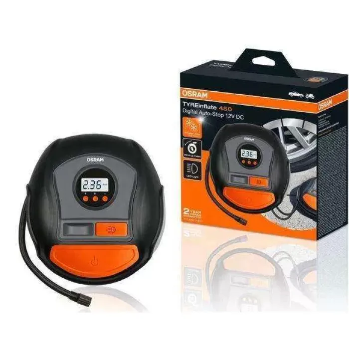 Lastik Sisirme Kompresoru Dijital Gosterge Led Isikli 3,5 Dk Sisirme Suresi Ort | OSRAM OTI450