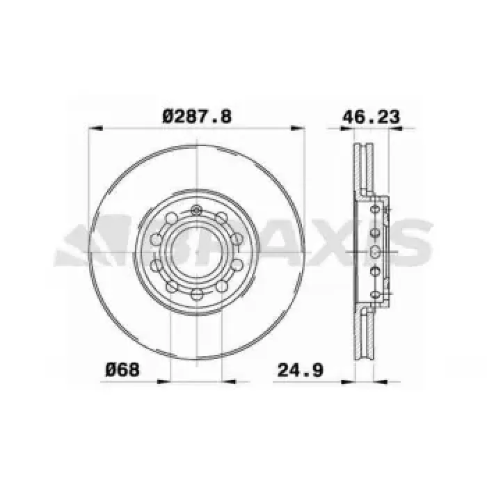 On Fren Aynasi Passat 96>05 A4 A6 1,8 20V 1,9TDI 97> | BRAXIS AE0043 | OEM 4A0615301C 4A0615301C 8E0615301Q 4A0615301E 8E0615301Q 4A0615301E