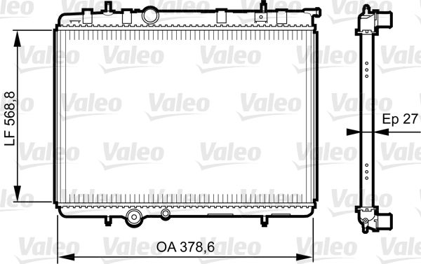 Radyator Citroen C4 (2004>2010)11 / 04 | VALEO 735597 | OEM 1330S7