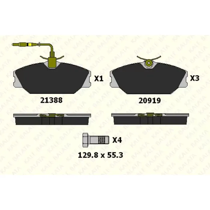 On Fren Balatasi Laguna Safrane Megane Scenic 2,0 Espace (Fisli) | KALE B 21388 183 15 ANS | OEM 7701203730 7701203968 7701209077