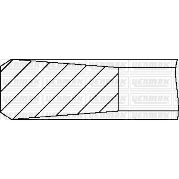 Segman (75,50MM) / (0,50 Farkli) C3 C4 C5 Berlingo II Jumpy III P206 P207 P307 Expert III Partner II 308 3008 C5 II C5 III C4 Focus C Max 1,6HDI DV6 (1,6HDI 16V) / (Olcu: 3×1,95*2,5) | YENMAK 91-09168-050 | OEM 0640S7 0640S7 0640W8 1235978 0640W8