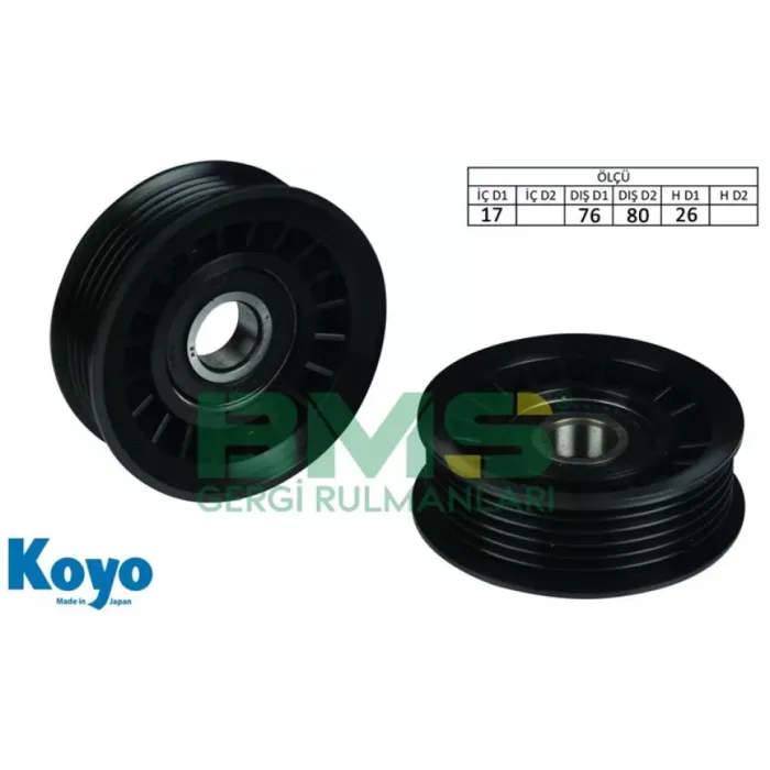 Alternator Gergi Rulmani 17×76 / 80×26 6 Pk Plastik (Plastic) Ford Fiesta IV | BMS 267 | OEM YS6E-6A228-BA