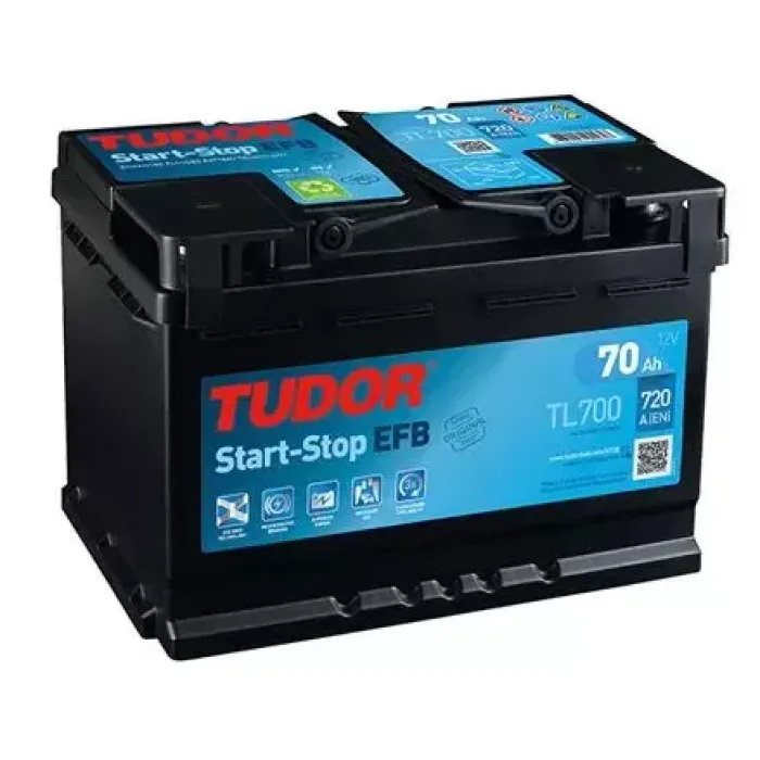 Aku 12V 70 Ah 760A Start Stop Efb L03 (278×175×190) (Sulu) | TUDOR TL700 | OEM 55177965