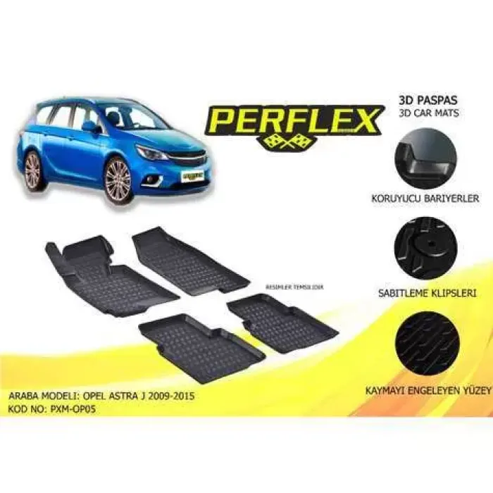 Paspas 3D Havuzlu 10-Mat Astra J 2009-2015 | PERFLEX PXM-OP05 | OEM 1724001 32026252