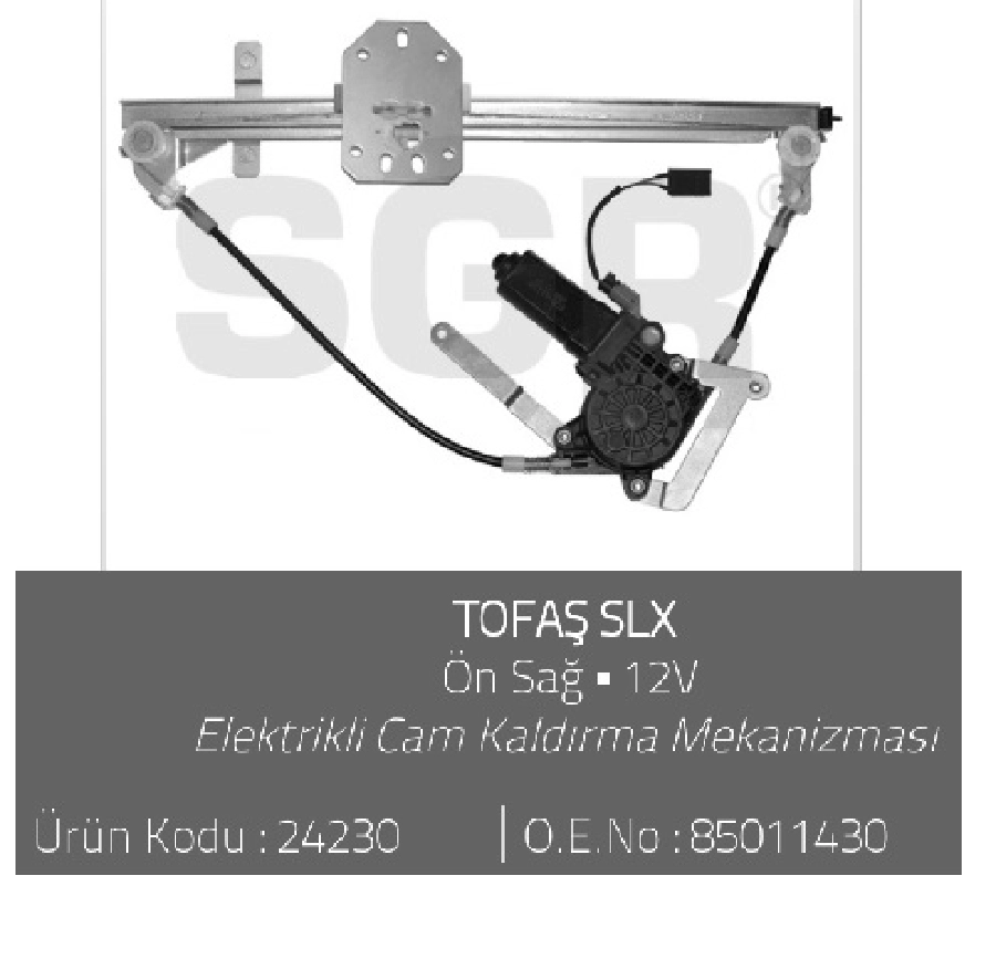 Cam Krikosu Elektrikli Ön Sağ - Doğan SLX 85011430 | OEM 24230