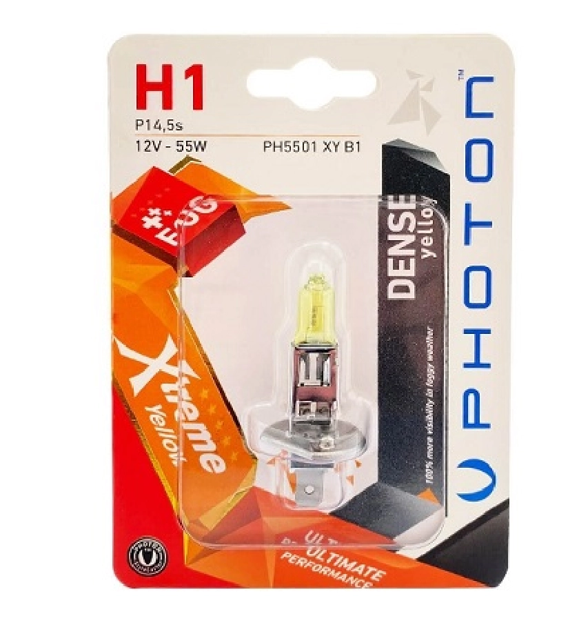 Ampul H1 12V 55W Xtreme Yellow (Tekli Blister) | OEM PH5501XYB1