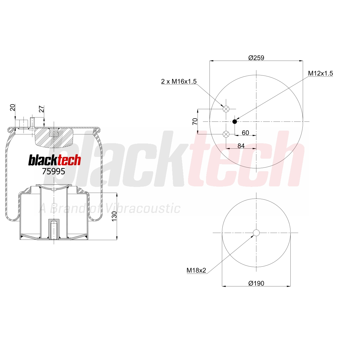 Körük Komple Metal Pistonlu TGA | OEM 4884 N1 P07