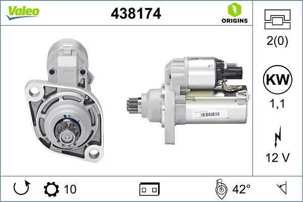 Mars Motoru 12V 10 Dis A3 Altea Ibiza Golf V VI Jetta III Passat 1.4 1.6 1.8 2.0 | VALEO 438174 | OEM 02M911021B 02M911021B 02M911023G 02M911023GX 02M911023G 02M911023GX