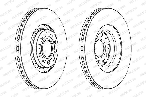 On Fren Aynasi (Ad) A4 99 00 2,7I V6 A4 05 08 3,2FSI V6 A4 Cabriolet 2 2006>2009 2,0TFSI / 3,0TDI V6 / | FERODO DDF1705C-1 | OEM 8E0615301AD 8D0615301M 8D0615301K