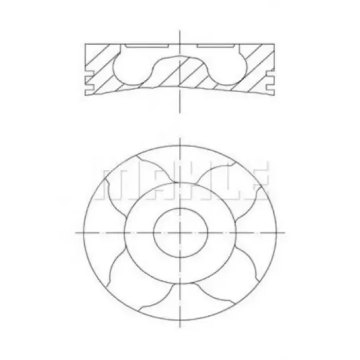 Piston Segman P107 P1007 P206 P307 Bipper Nemo C1 C2 C3 DV4TD (1,4HDI 8V) Ford Fiesta 1,4TDCI (73,70) / (0,50 Farkli 0,40 Kısa) | MAHLE 0400322 | OEM 2S6Q 6K108 AA 0628N7 0628V2