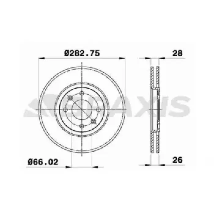 On Fren Disk Aynasi Xantia P406 XU10J4R / EW10J4 (2,0 16V) 2,2HDI 16V ES9J4S (3,0 V6 24V) / (95 ) Hava Sogutmali | BRAXIS AE0090 | OEM 4249.J1 4249.J1 4246.L8 4246.L8