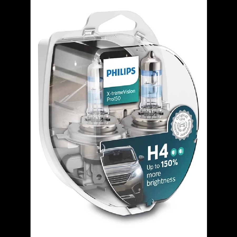 Ampul (2 Adet) Xtreme Vision PRO150 H4 12V 60, 55W + %150 Fazla Işık | OEM 12342XVPS2