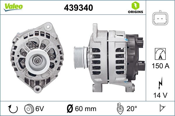 Alternator 12V 150A Jumper Ducato Boxer 2,8 JTD / HDI | VALEO 439340 | OEM 500345767 500345767 5702A8 5702A9 5702A8 5702A9