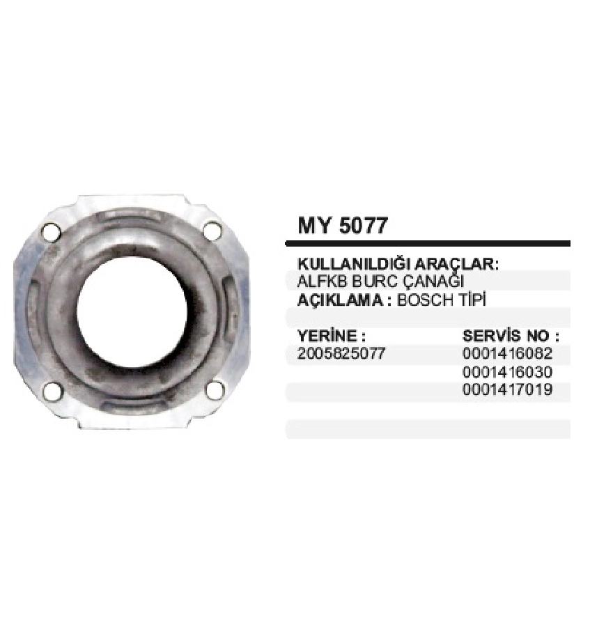 Flanş Çanağı Bosch Tipi Alfkb | OEM MY5077