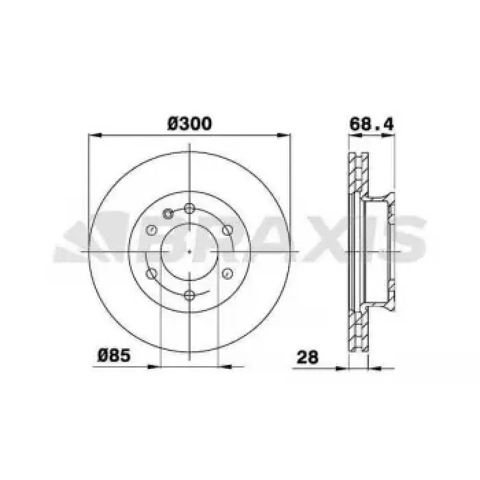 Fren Diski On Sprinter 906 06>18 907 910 18> Crafter 30-35 06>16 | BRAXIS AD0109 | OEM 2E0615301 2E0615301 A9064210012 A9064210012