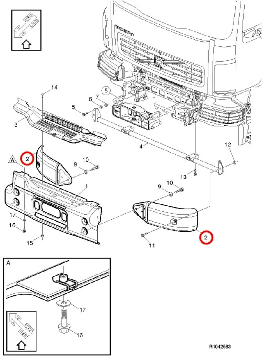 Metal Tampon Köşesi Volvo Vm Sağ, Sol | OEM 20491728