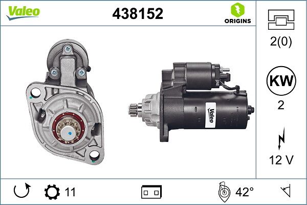 Mars Motoru 12V 11 Dis A3 Octavia Alhambra Sharan Golf IV Ibiza Leon Bora Golf 1,9TDI | VALEO 438152 | OEM 02M911023A 02M911023A 02M911023C 02M911023D 02M911023C 02M911023D