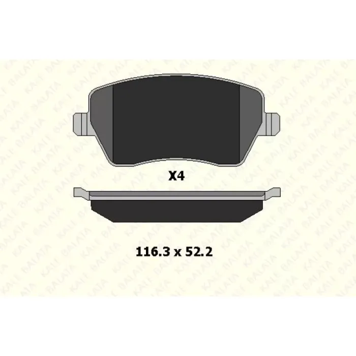 On Fren Balatasi Micra K12 03> Note 06> Clio III 05> Modus 04> Duster 10> Logan 04> Dokker 12> | KALE B 23973 174 04 ANS | OEM 41020AX625 41020AX625 4106000Q0K 410608481R 41060AX625 7701208422 4106000Q0K 410608481R 41060AX625 7701208422