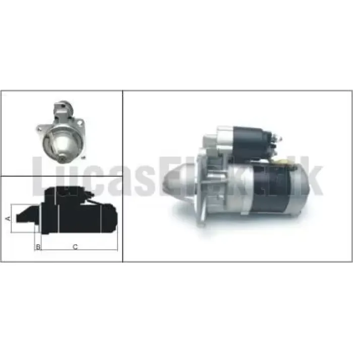 Mars Motoru 12V 9 Dis 2,2KW Iveco Daily 91> Fiat | LUCAS LES0092 | OEM 1516663R 93828721 99451753 1516714R