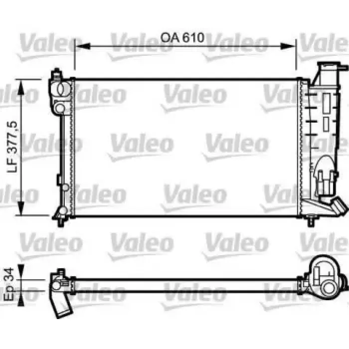 Motor Su Radyatoru Mekanik P306 1,8 8V Bva XU7JP (Alt Hortum Yeri Segmanli) | VALEO 730983 | OEM 1301TL
