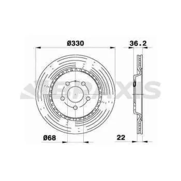 Arka Fren Disk Aynasi Audi A4 A5 A6 A7 A8 Q5 Porsche Macan 08> | BRAXIS AE0419 | OEM 8W0615601K 8W0615601K 95B615601A 4H0615601D 95B615601A 4H0615601D