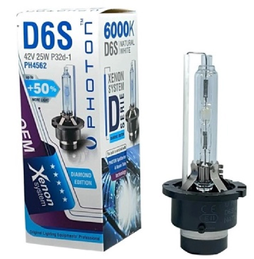Ampul D6S 6000K + %50 Fazla Işık Adet | OEM PH4562