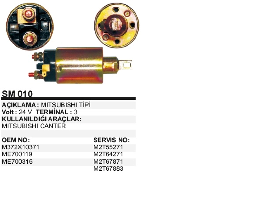 Marş Otom. 24V Mitsubishi Canter 449 - Prestij | OEM SM010