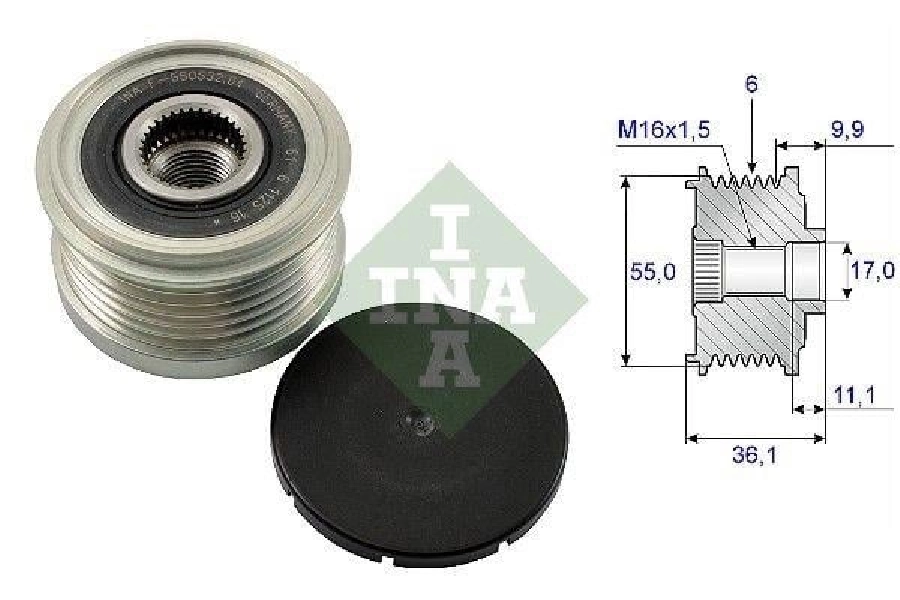 Alternatör Kasnağı (Rulmanlı) Ducato-Boxer-Jumper 3.0 Dmtj-HDI 2006 ve sonrası (6 Kanal) Fiat-Pejo- 5740.87-50 | OEM 535010310