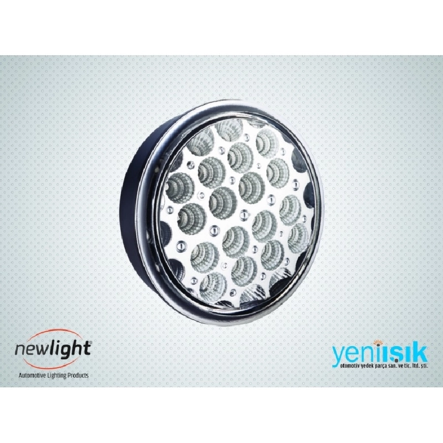Temsa Tip Otobüs LED'li Sinyal Lambası (Beyaz Cam, Sarı LED) 24V | OEM NL.002
