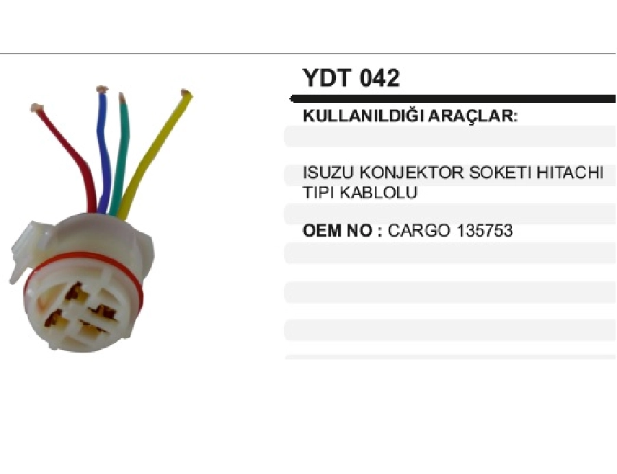 Suzu Konjektör Soketı Kablolu | OEM YDT042