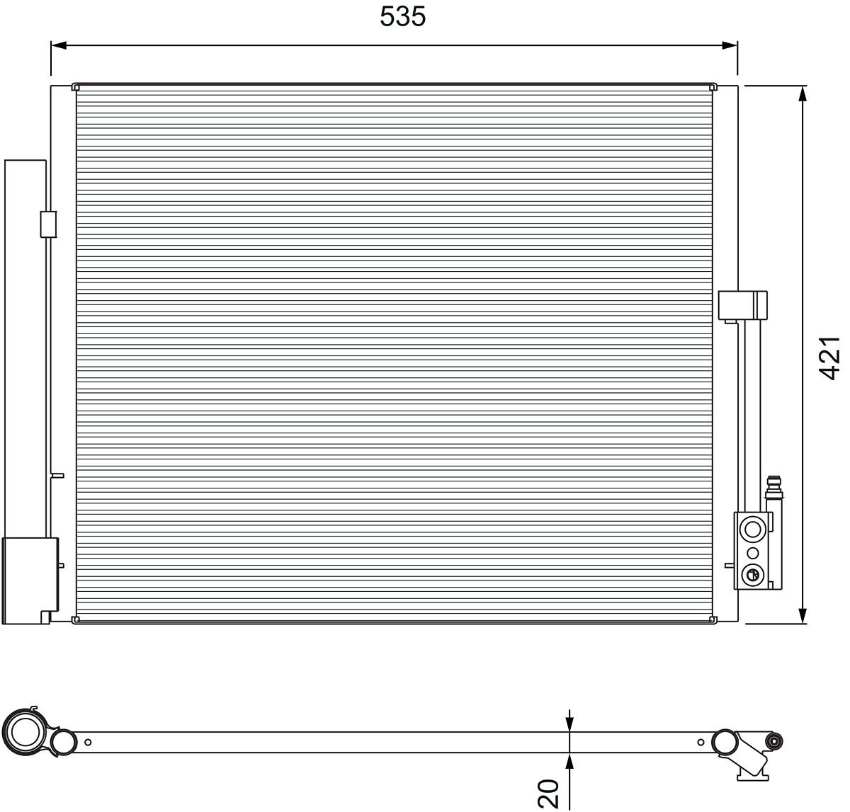 Klima Radyatoru Meriva B | VALEO 814382 | OEM 1850154 13331005
