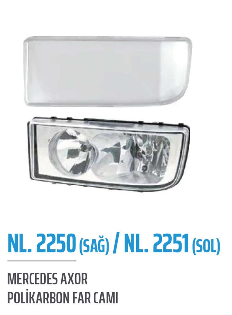 M Actros Polıkarbaon Far Camı Sol | OEM NL.2251
