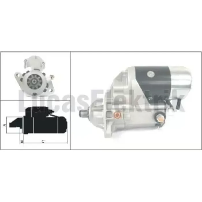 Mars Motoru 24V 4.5 Kw 10 Dis Denso Tip Cummins B Serisi Komatsu PC2006 | LUCAS LES0257 | OEM 3863128 428000-1830 600-863-4210
