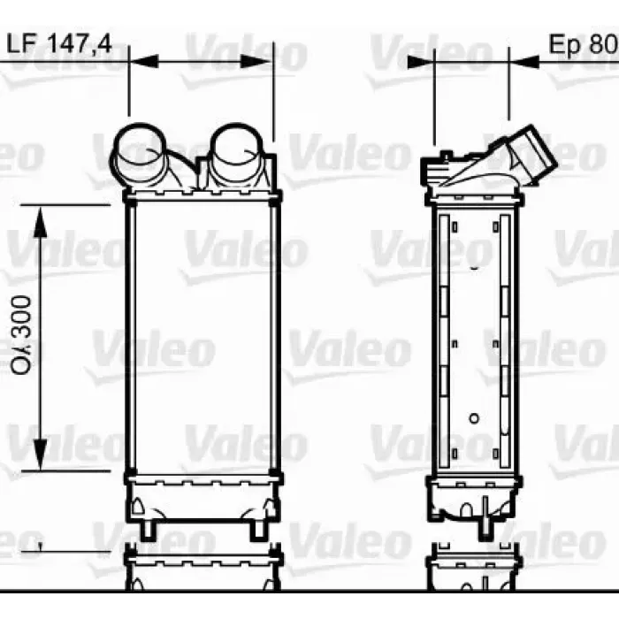 Turbo Sogutucu Radyator (Intercoll) Berlingo III C4 C4 Picasso P308 P3008 P5008 Partner Tepe 1,6HDI 08> | VALEO 818837 | OEM 0384L4