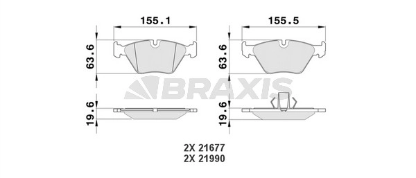 Fren Balatasi On BMW E39 95>03 | BRAXIS AA0084 | OEM 34116761280