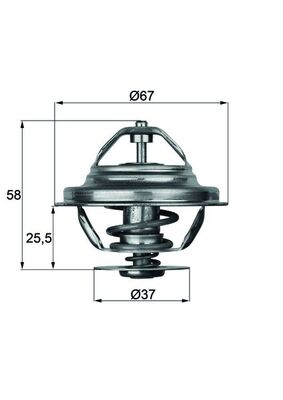 Termostat 80°C (OM616) W123 79>85 W460 79>87 T1 T2 Minibus 82>90 Unimog 96> | MAHLE TX2080D | OEM A6162000415
