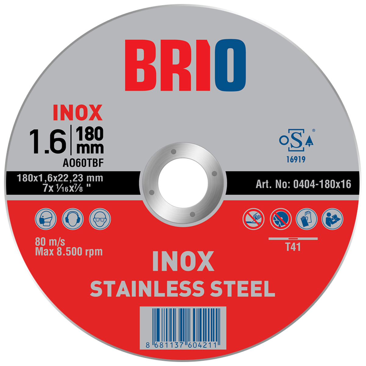 Kesme Taşı 180X16 Inox