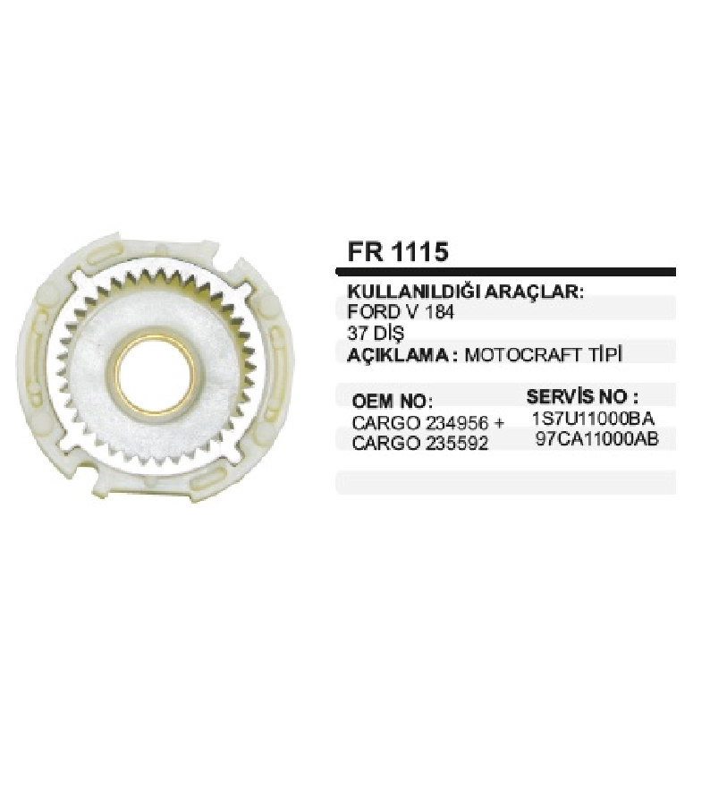 Redüktör Fiberi Motograft Tipi Ford V184 İçin (STR5230) | OEM FR1115