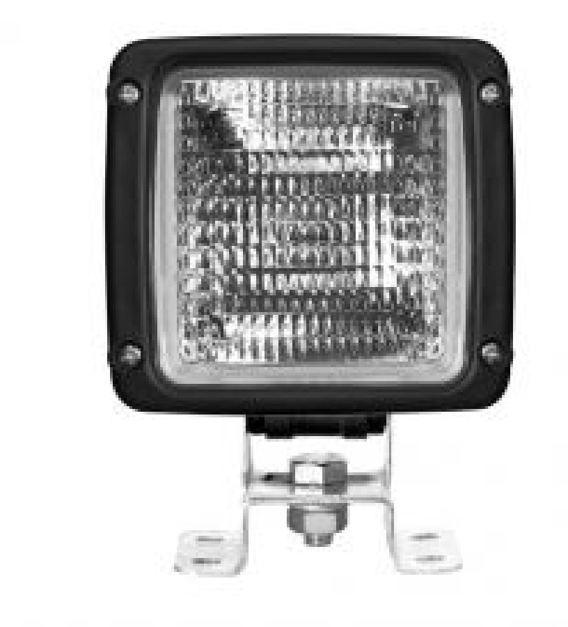 Çalışma Lambası Kare 80X80mm - Jcb İş Makinası Soketli Braketli | OEM 838120-B 12V
