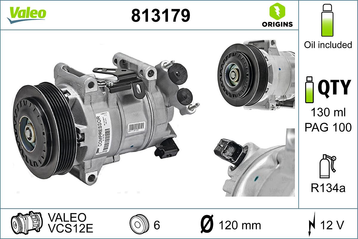 Klima Kompresoru P308 II | VALEO 813179 | OEM 9809274880