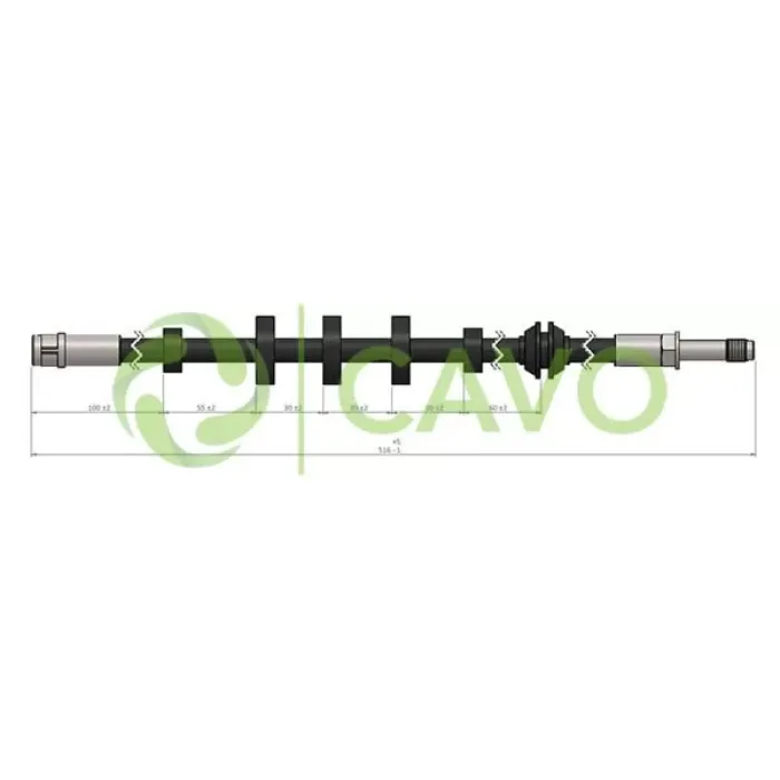 On Fren Hortumu A4 07> A5 07> | CAVO C900 656A | OEM 8K0611707A 8K0611707A 8K0611707B 8K0611707C 8K0611707B 8K0611707C