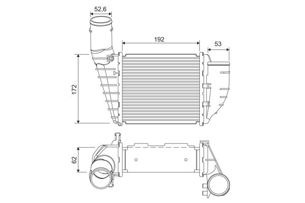 Turbo Radyatoru Audi A4 (94>2000) | VALEO 818828 | OEM 059145806 59145806 5914580806