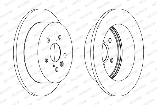Arka Fren Aynasi Duz Toyota Avensis 00-06 (291X5) | FERODO DDF1380 | OEM 4243128090 4243128091 4243128120
