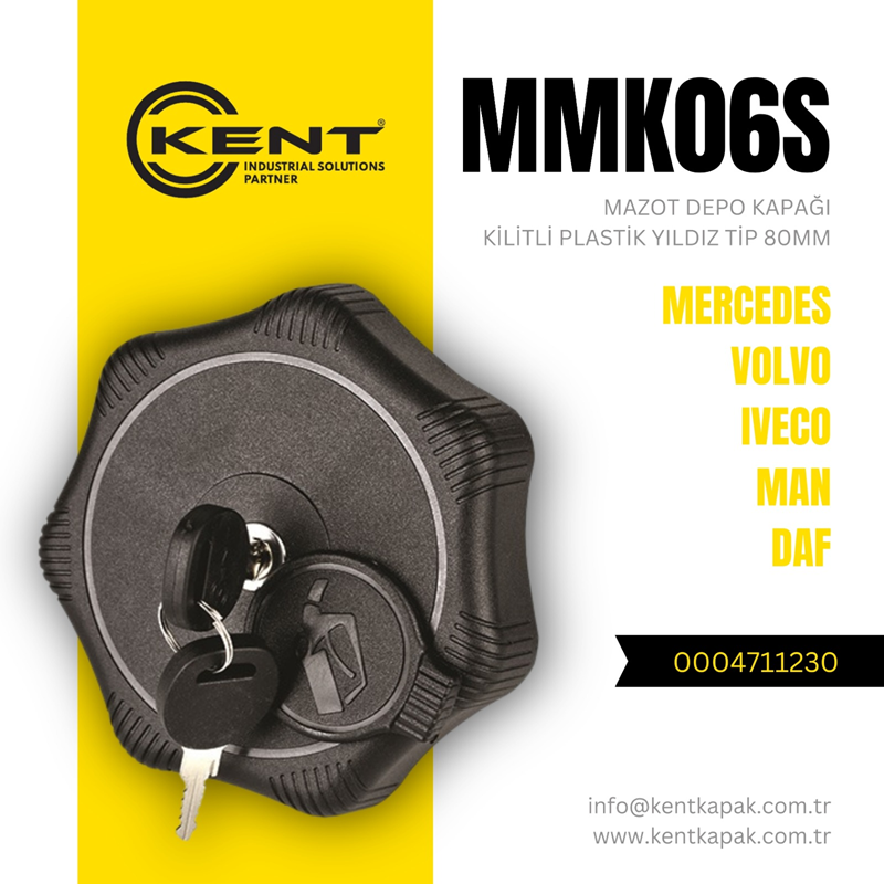 Kent Mazot Depo Kapağı Plastik Kilitli Yıldız