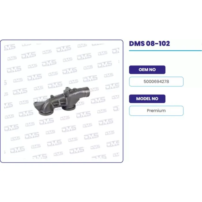 Egzoz Manifoldu Yan Kol Renault Truck Premium | DEMOSAN 08-102 | OEM 5000694278-5000694278